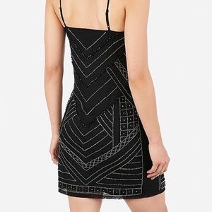 Black beaded cami dress